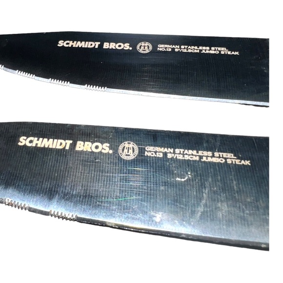 Schmidt Brothers Bonded Teak, 2-Piece Jumbo Steak Knife Set - Picture 9 of 12